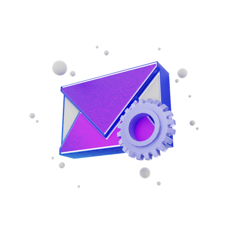 Email Settings 3D Illustration