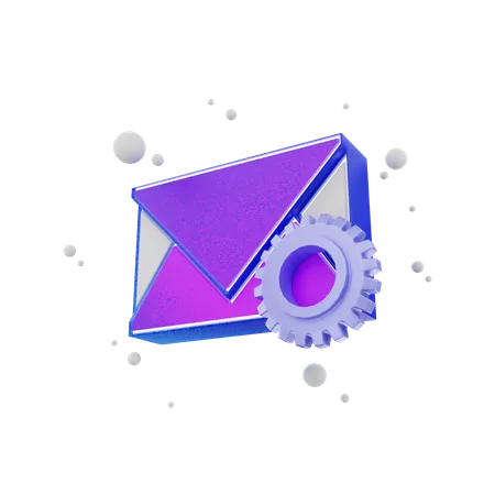 Email Settings  3D Illustration