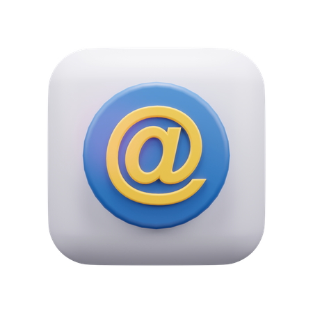 Email sign  3D Icon