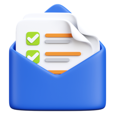 Email Survey  3D Icon