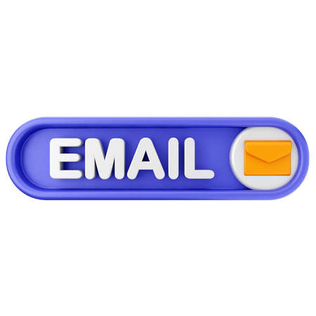 Email Text Button  3D Icon