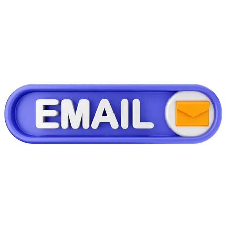 Email Text Button  3D Icon