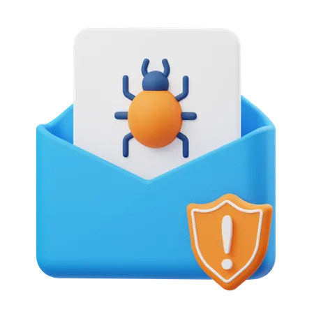 Email threat  3D Illustration