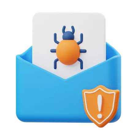 Email threat 3D Illustration