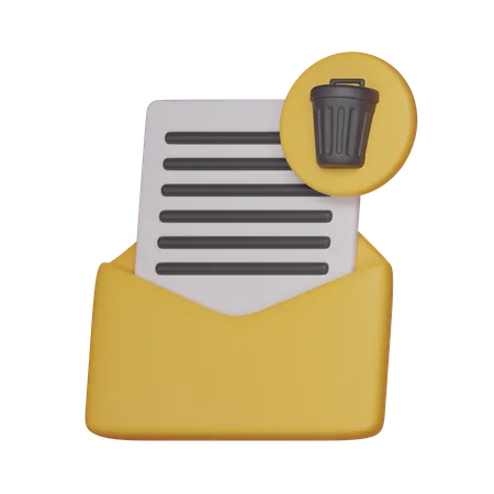Email TRASH  3D Icon