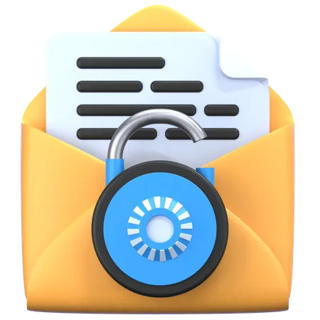 Email Unlock  3D Icon
