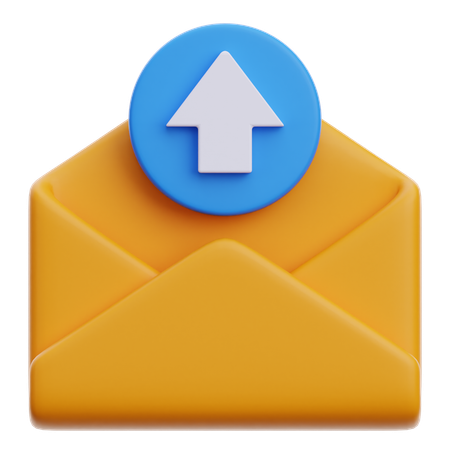 Email Upload  3D Icon