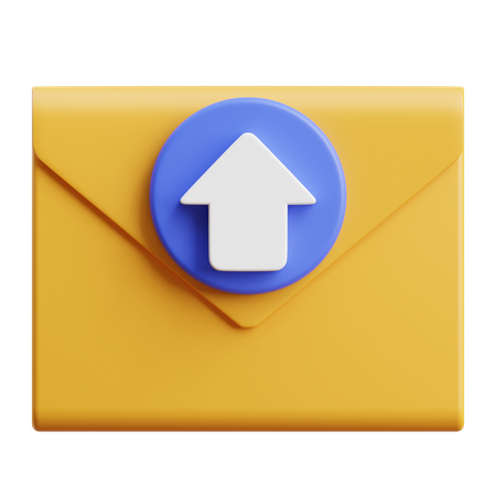 Email Upload  3D Icon