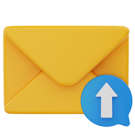 Email upload  3D Icon