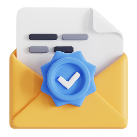 Email verification  3D Icon