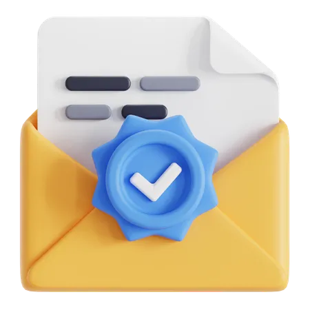 Email verification  3D Icon