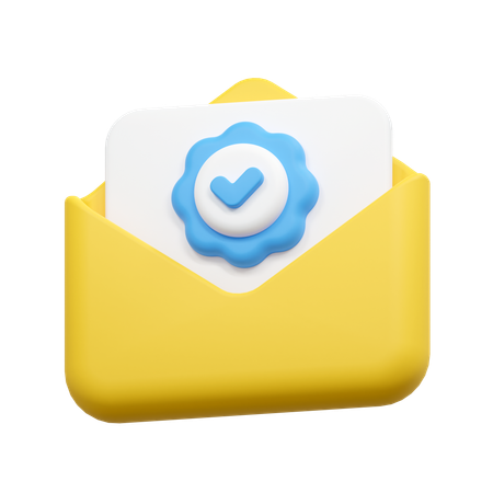 Email vérifié  3D Icon