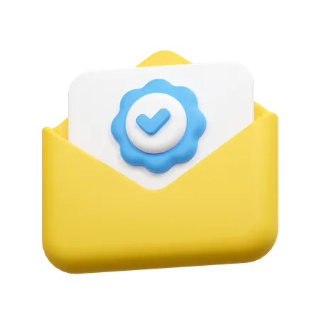 Email vérifié  3D Icon