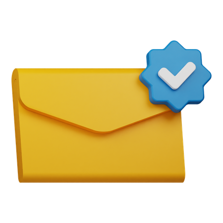 Email vérifié  3D Icon