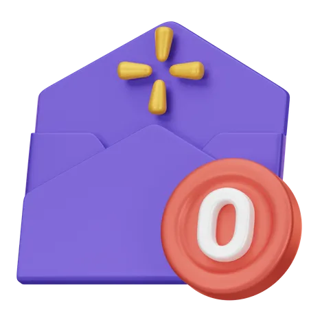 Icône 3D d'e-mail vide  3D Icon