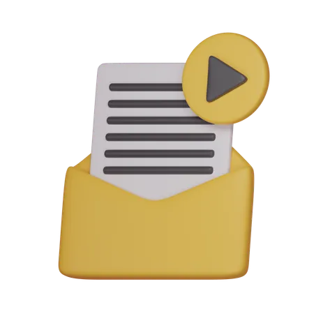Email VIDEO  3D Icon