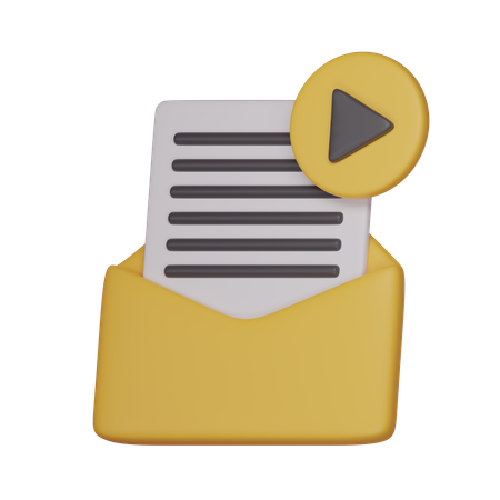 Email VIDEO  3D Icon