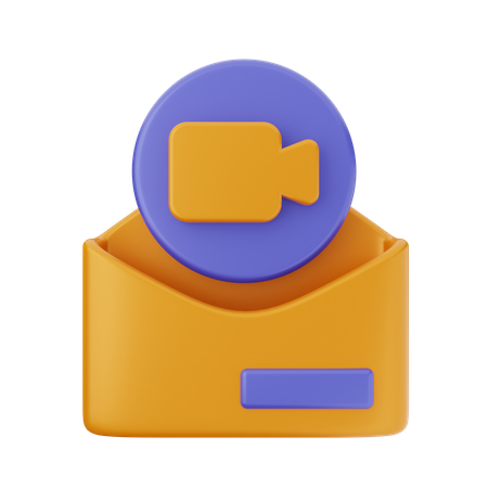 Vídeo de e-mail  3D Icon