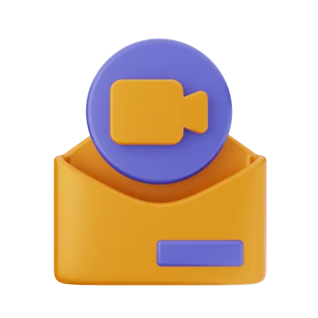 Vídeo de e-mail  3D Icon