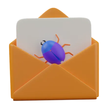 Virus de courrier électronique  3D Icon