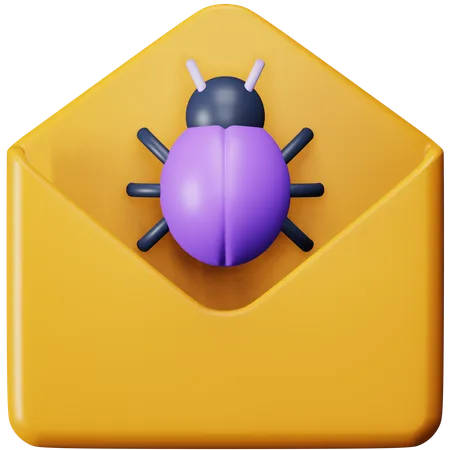 Email Virus  3D Icon