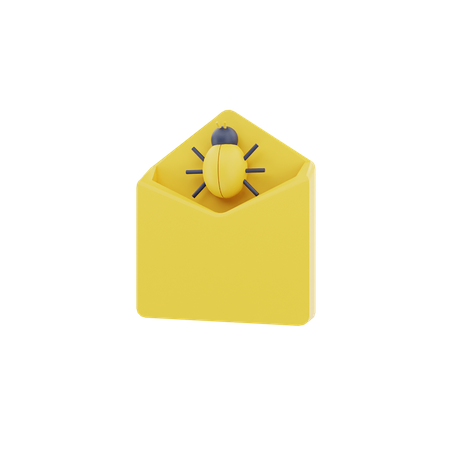 Email Virus  3D Icon