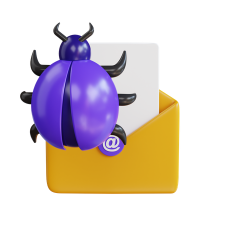 Email Virus  3D Icon