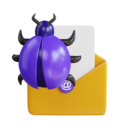 Email Virus  3D Icon