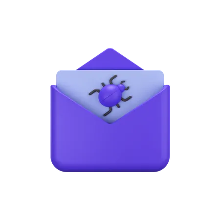 Email Virus  3D Icon