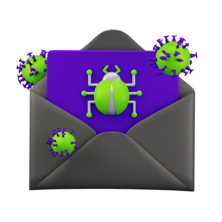 Email Virus  3D Icon