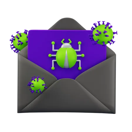 Email Virus  3D Icon