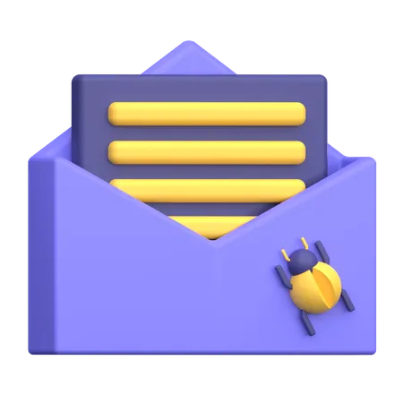 Email Virus  3D Icon