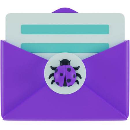 Virus de courrier électronique  3D Icon