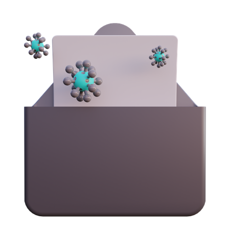 Email Virus Threat  3D Icon