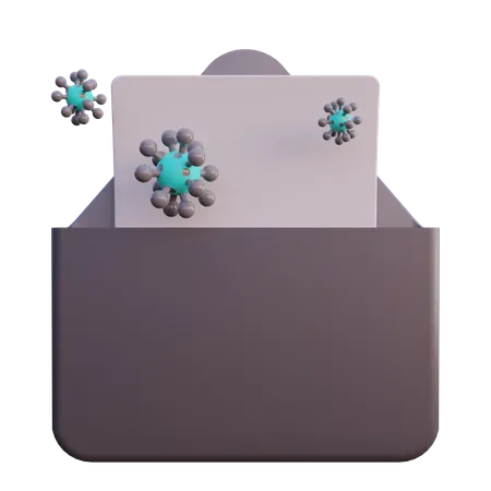 Email Virus Threat  3D Icon