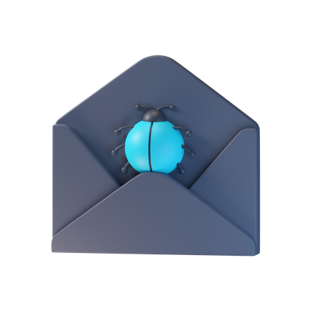 Email Virus Threat 3D Icon