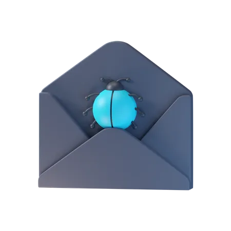 Email Virus Threat 3D Icon