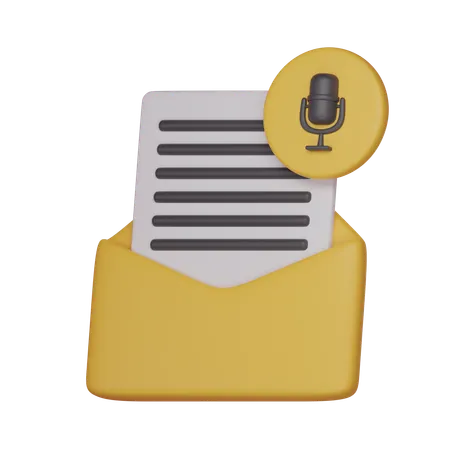 Email VOICE MAIL  3D Icon