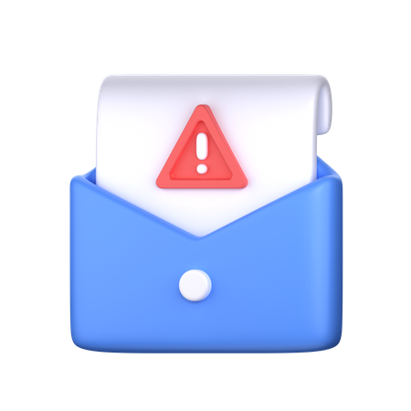 Email Warning 3D Icon