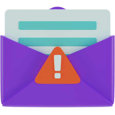 Email Warning  3D Icon