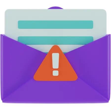 Email Warning  3D Icon