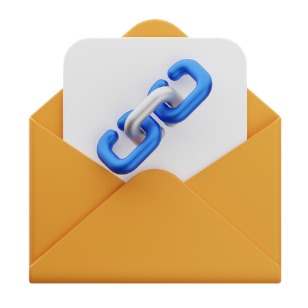Email with Link  3D Icon