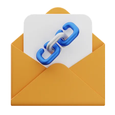 Email with Link  3D Icon