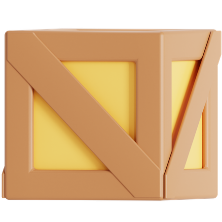 Embalagem de madeira  3D Icon