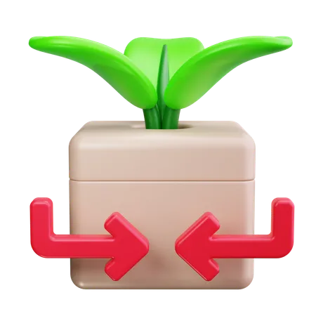 Paquete biodegradable  3D Icon