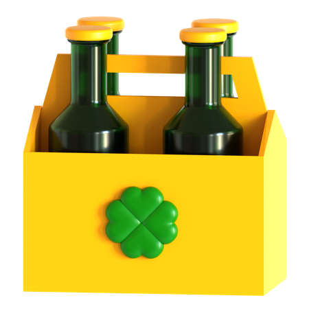 Paquet de bouteille de bière  3D Icon