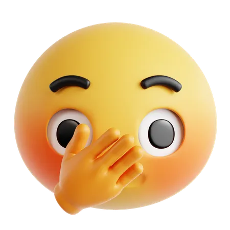 Embarrassed Emoji  3D Icon