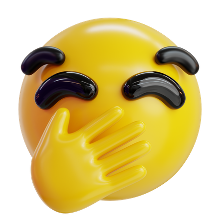 Embarrassed Emoji  3D Icon