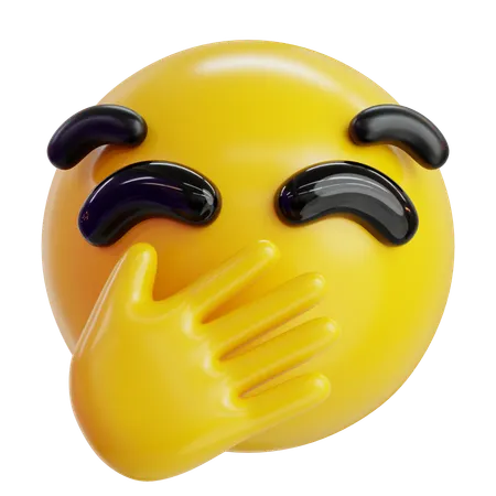 Embarrassed Emoji  3D Icon