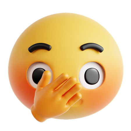 Embarrassed Emoji  3D Icon